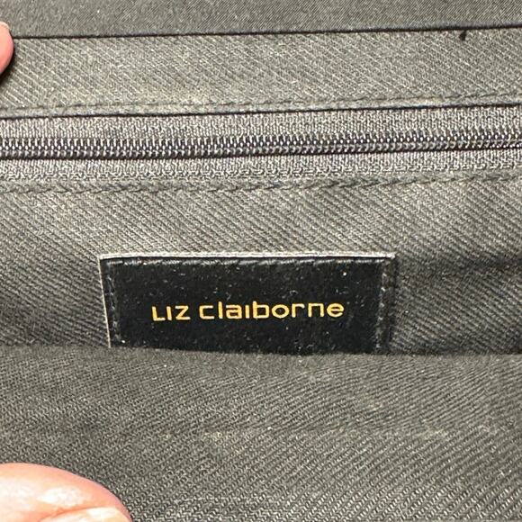 Liz Claiborne Classical Formal Evening Dinner Purse Black Pre Owned - Picture 6 of 7
